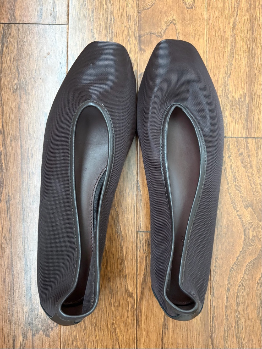 Madewell Mylie Flats Brown Mesh Leather Trim Sz 9.5